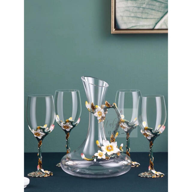 A006418高級ワイングラス ★シャンパン グラス 5点セット