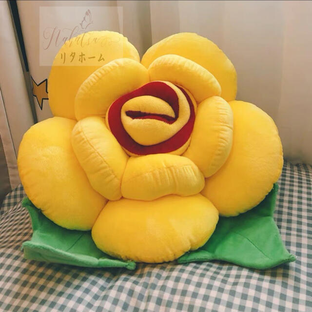 A006445薔薇 バラ 抱き枕　インテリア雑貨　ぬいぐるみ　ソファークッション