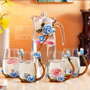 A006504花柄ガラス製 ティーカップ セット食器 コーヒーカップ 豪華カップセット