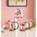 A006533花柄ガラス製 ティーカップ セット食器 コーヒーカップ 豪華カップセット