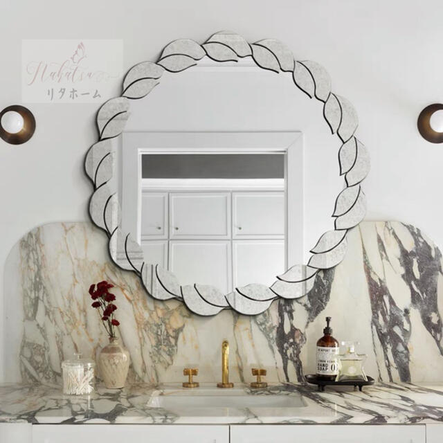 A006549豪華鏡 アンティーク調 壁掛け鏡 壁掛け 壁掛けミラー ウォールミラー