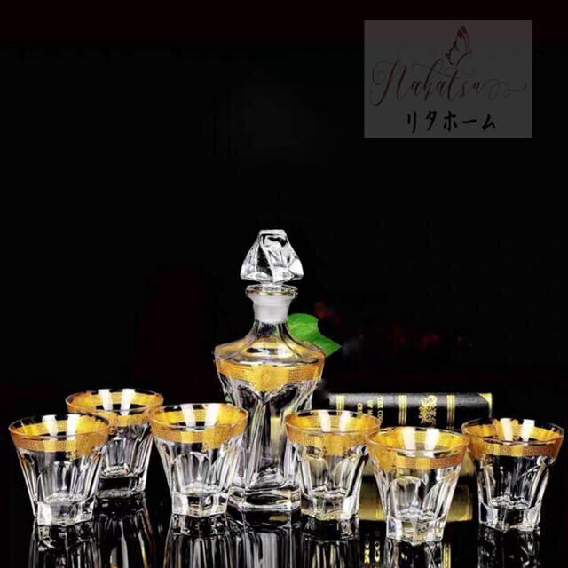 A006655高級デカンタとグラスセット ウイスキーグラス ロックグラス 7点セット