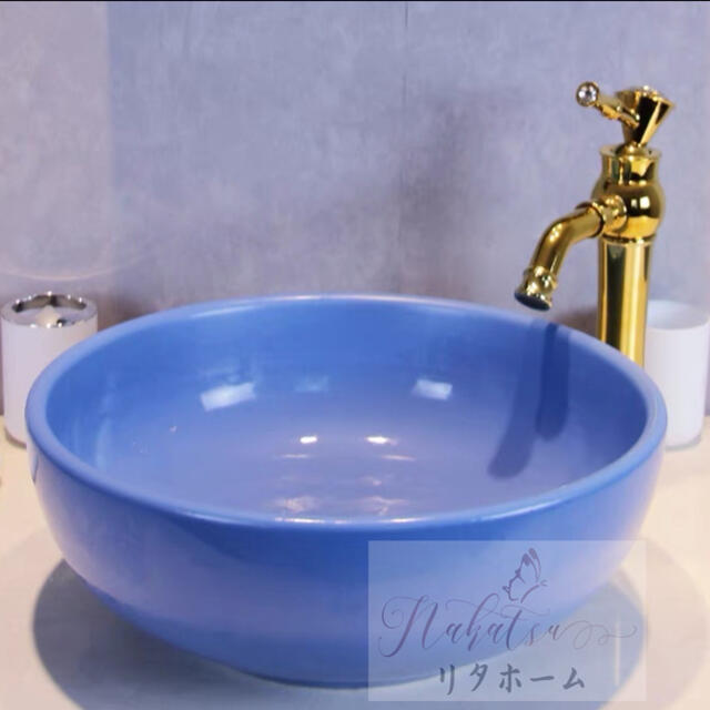 A006743高級洗面台 洗面ボウルセット ．洗面ボール 陶器 手水鉢 ．手洗器 手洗い鉢 洗