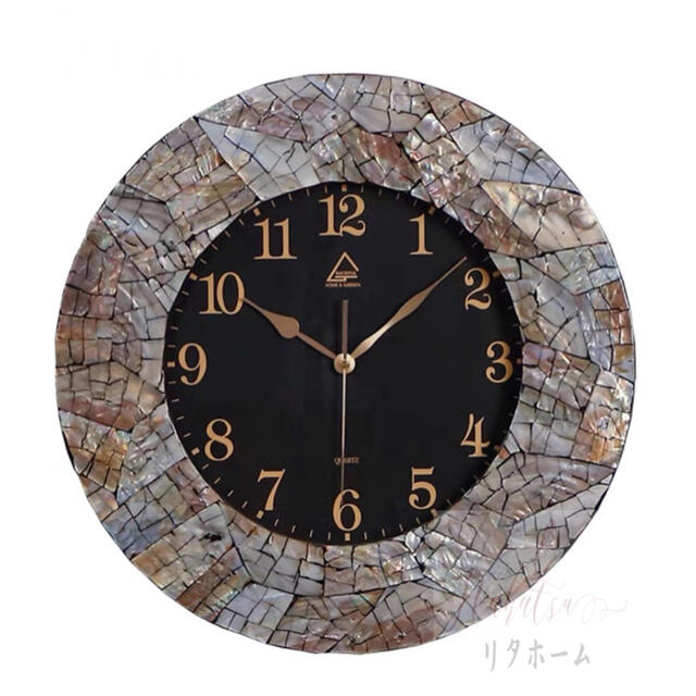 A006776貝殻 キラキラ綺麗な時計 高級 美しい 掛け時計 壁掛け時計