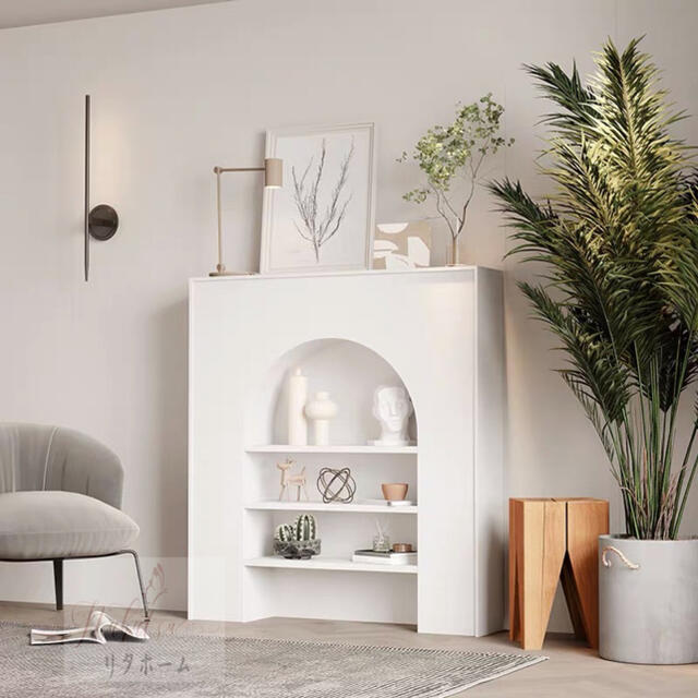 A006802アンティーク調コンソール花台 置物台 サイドテーブル