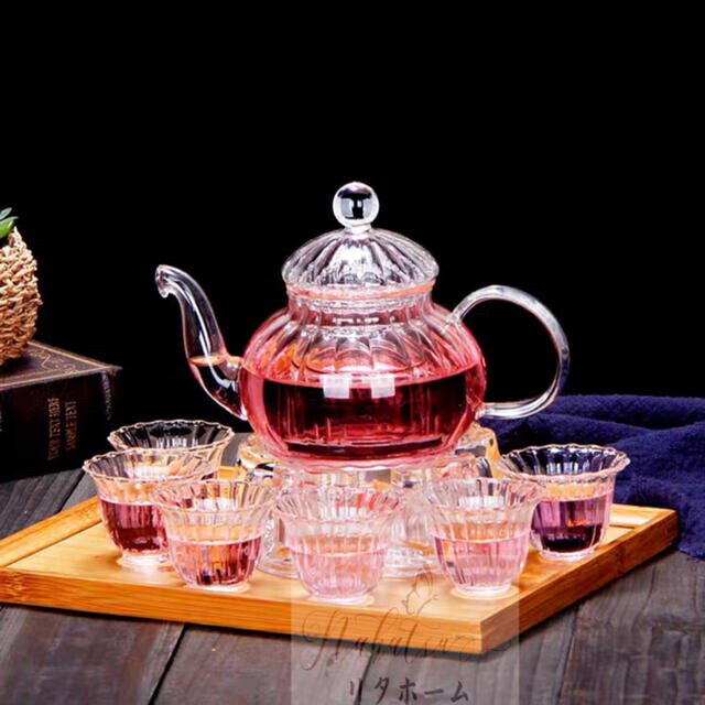 A007043西洋ティー・コーヒーカップセット カップ6客セット ガラス製