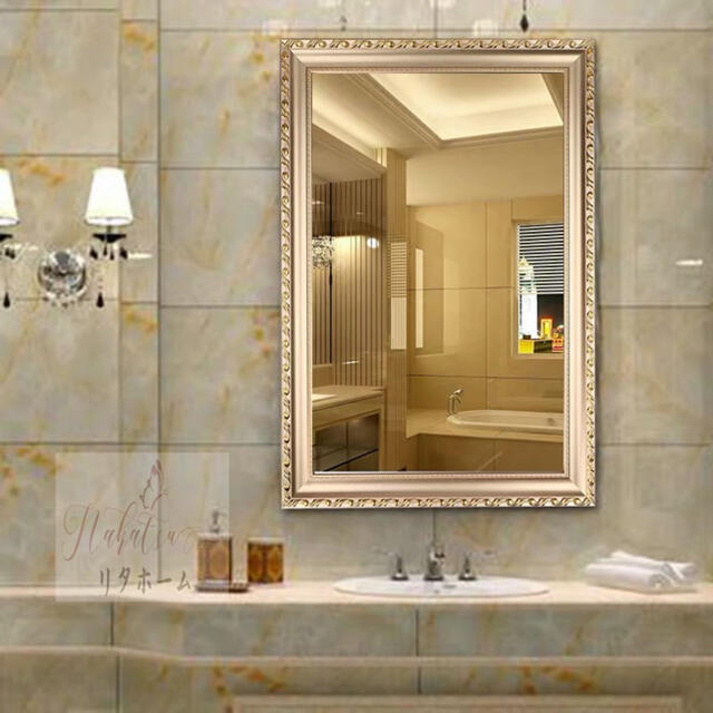 A007464豪華鏡 アンティーク調 壁掛け鏡 壁掛け 壁掛けミラー ウォールミラー
