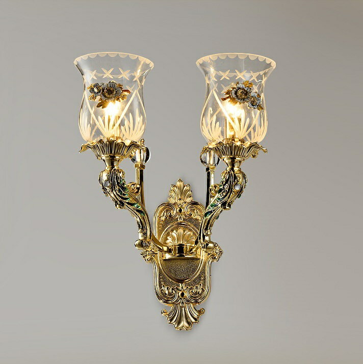 BL25-2水晶ガラス壁掛け照明 壁掛け灯 インテリア照明 壁掛け灯 廊下 寝室 書斎 2灯 北欧モダン