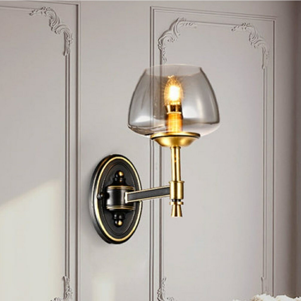 A051620BL33-1銅.ガラス壁掛け照明 壁掛け灯 インテリア照明 壁掛け灯 廊下 寝室 書斎 1灯 北欧モダン