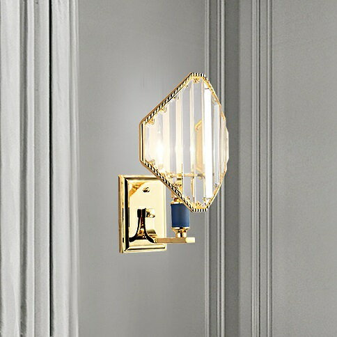 A051622BL34-1銅.水晶ガラス壁掛け照明 壁掛け灯 インテリア照明 壁掛け灯 廊下 寝室 書斎 1灯 北欧モダン