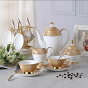 A051740高級ティー・コーヒーカップセット カップ&ソーサー6客セット 陶磁器ティーセット
