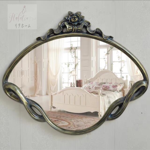 A057824豪華鏡 アンティーク調 壁掛け鏡 壁掛け ．壁掛けミラー ウォールミラー