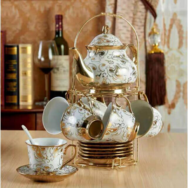 A057872ティー・コーヒーカップセット カップ＆ソーサー6客セット 陶磁器ティーセット