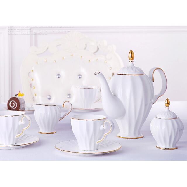 A058174西洋ティー・コーヒーカップセット カップ＆ソーサー6客セット