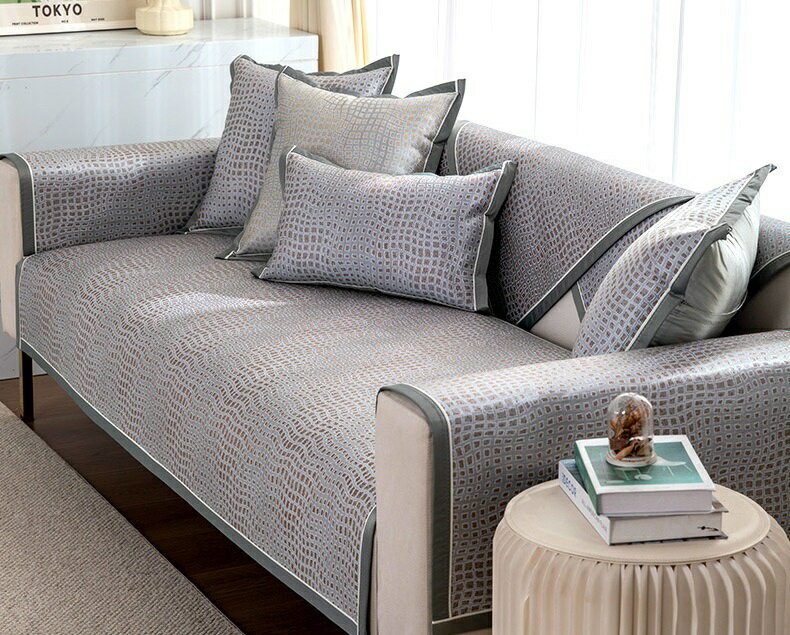 A052409SO155夏用冷感ソファーシート ソファーカバー シーズン通用タイプ サイズオーダー可能 滑りどめ生地 1点セット