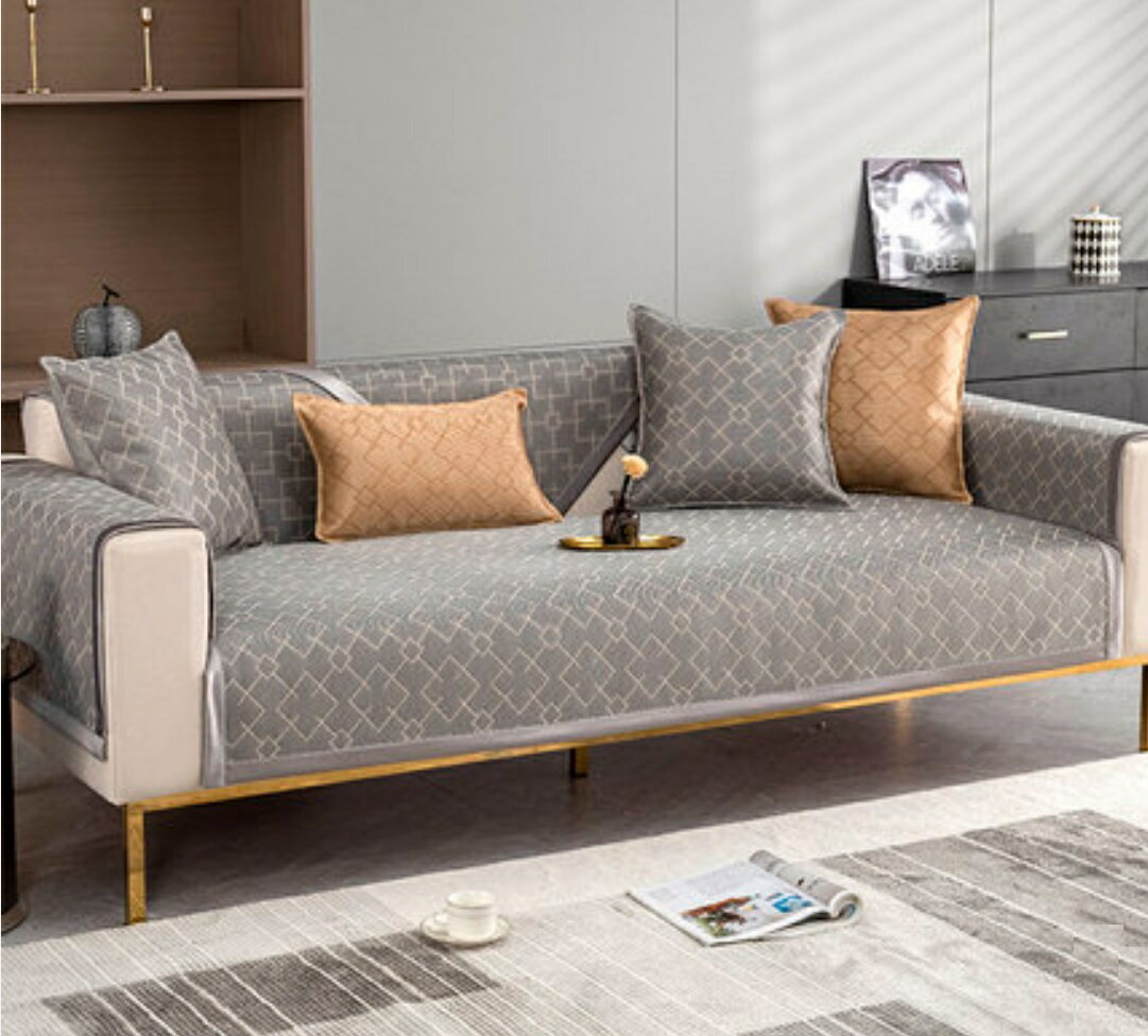 A052422SO159夏用冷感ソファーシート ソファーカバー シーズン通用タイプ サイズオーダー可能 滑りどめ生地 1点セット