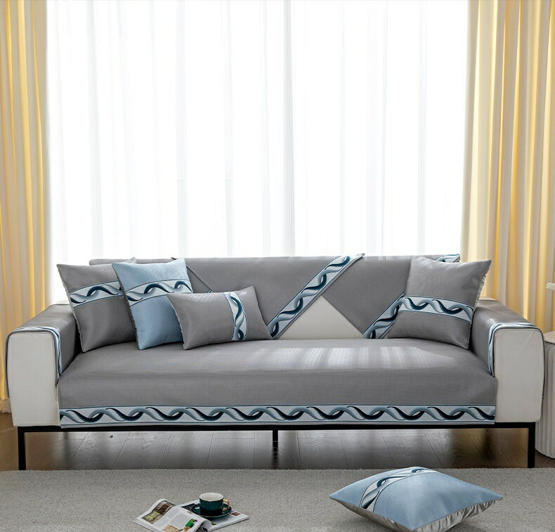 A052432SO161夏用冷感ソファーシート ソファーカバー シーズン通用タイプ サイズオーダー可能 滑りどめ生地 1点セット