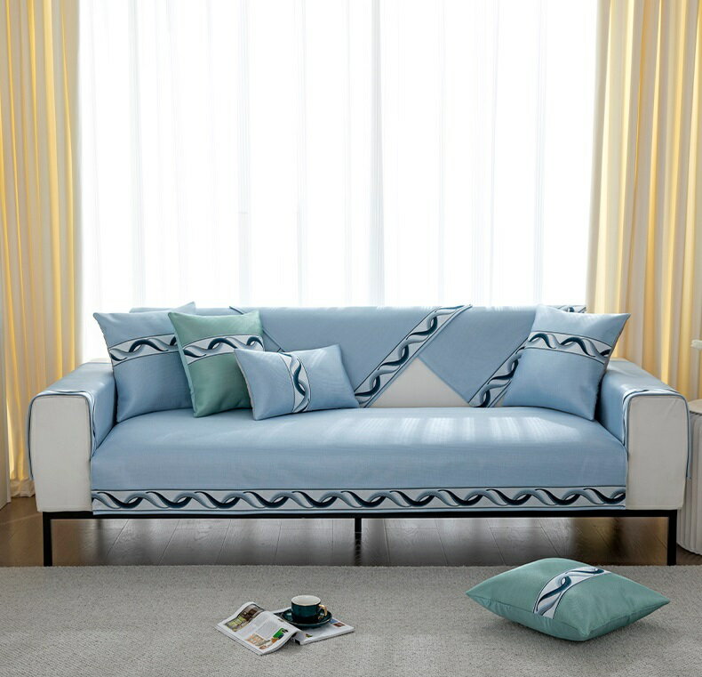 A052431SO161夏用冷感ソファーシート ソファーカバー シーズン通用タイプ サイズオーダー可能 滑りどめ生地 1点セット