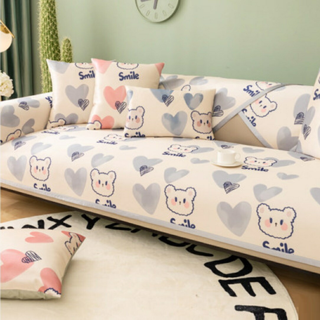 A052439SO163夏用冷感ソファーシート ソファーカバー シーズン通用タイプ サイズオーダー可能 滑りどめ生地 1点セット