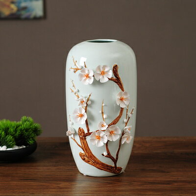 Rakuten - A052459VA13-4花瓶 かびん 花器 花入れフラワーベース インテリア 雑貨 花柄 陶器
