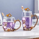 A058248花柄ガラス製 ティーカップ セット食器 コーヒーカップ 豪華カップセット