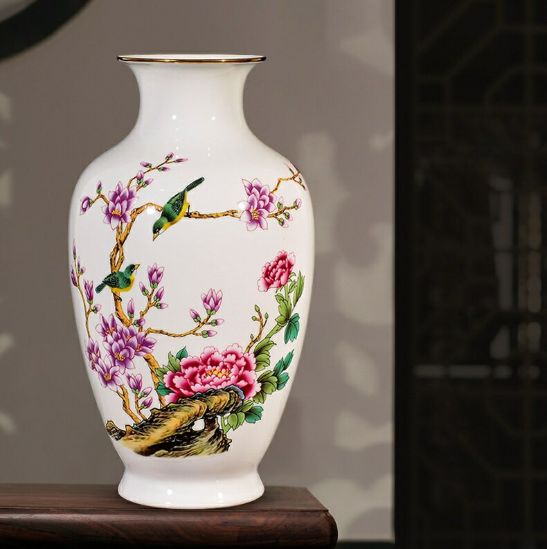 Rakuten - A052628VA77-1花瓶 かびん 花器 花入れフラワーベース インテリア 雑貨 花柄 陶器