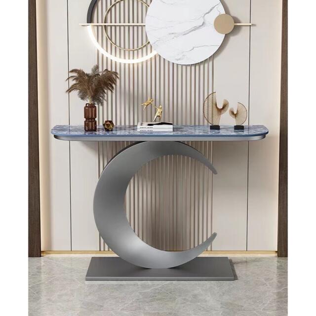 A020470高級サイドテーブル 人造大理石コンソールテーブル 玄関テーブル 花台 電話台 [2]