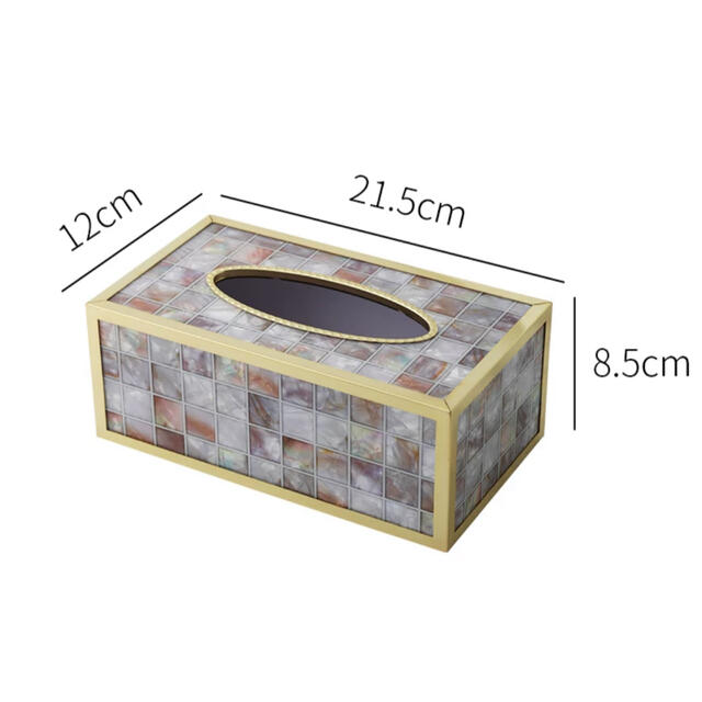 高級感のある ティッシュケース .ティッシュカバー 北欧 貝素材入れ [2]