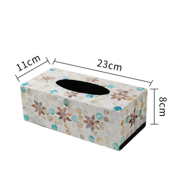A041544高級感のある ティッシュケース .ティッシュカバー 北欧 貝素材入れ [2]