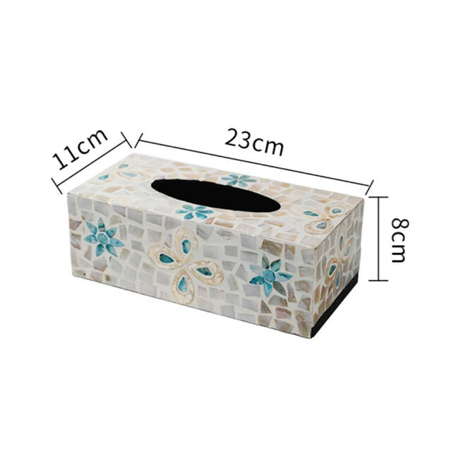 A041545高級感のある ティッシュケース ?ティッシュカバー 北欧 貝素材入れ