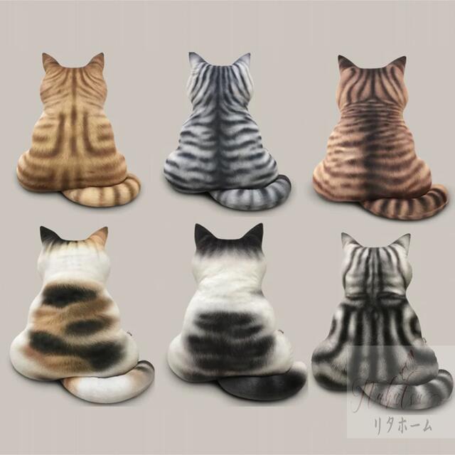 A041747ねこ型クッション【抱き枕/ぬいぐるみ/猫/キャット/インテリア雑貨】 [3]