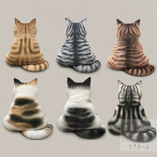 A041748ねこ型クッション【抱き枕/ぬいぐるみ/猫/キャット/インテリア雑貨】