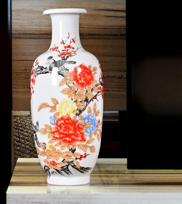 A052596VA68-3花瓶 かびん 花器 花入れフラワーベース インテリア 雑貨 花柄 陶器