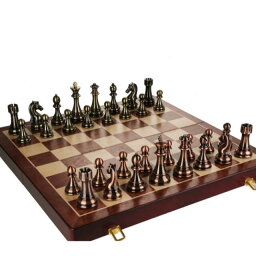 チェスセット チェス盤 駒 ボードゲーム アンティーク 折り畳み盤 高級感