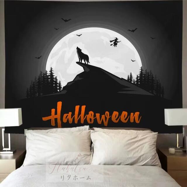 Other - A042002ハロウィン タペストリー 壁掛け ポスター フォト 背景布 Halloween