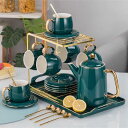A042184ティー・コーヒーカップセット カップ&ソーサー6客セット .陶磁器ティーセット