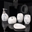 A042211高級サニタリー5点セット.ディスペンサー 歯ブラシスタンド 洗面所用品(4)