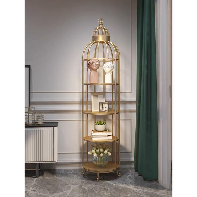 A042402ラック 棚 収納インテリア 整理棚 フラワースタンド 園芸ラック 丸型　花台