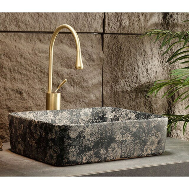 A011567高級洗面台 洗面ボウルセット 洗面ボール 陶器 手水鉢 手洗い鉢 洗面器