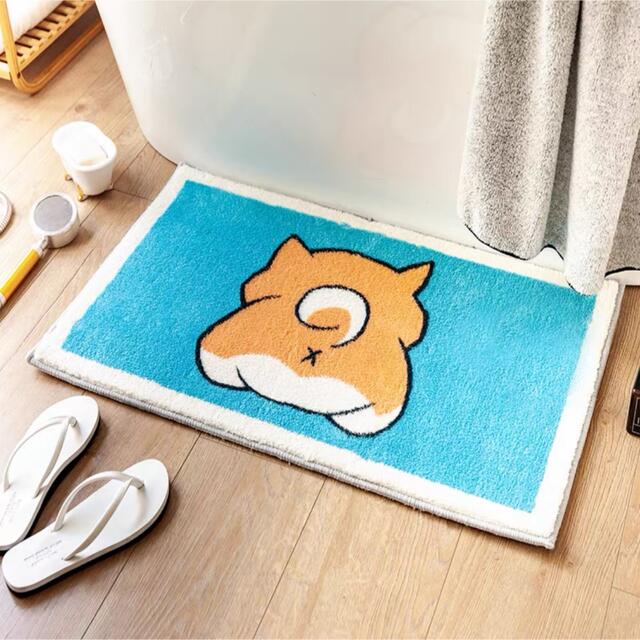 Door Mats - A055312ラグマット リビングマット．秋田犬 玄関マットカーペット お風呂マット