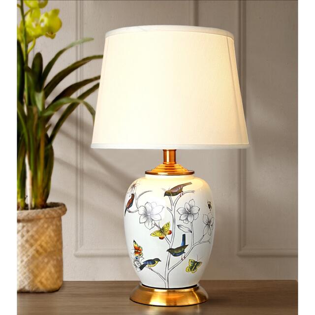 A011707照明スタンドライト ．テーブルランプ デスクライト 卓上ステンド高級陶器スタンド