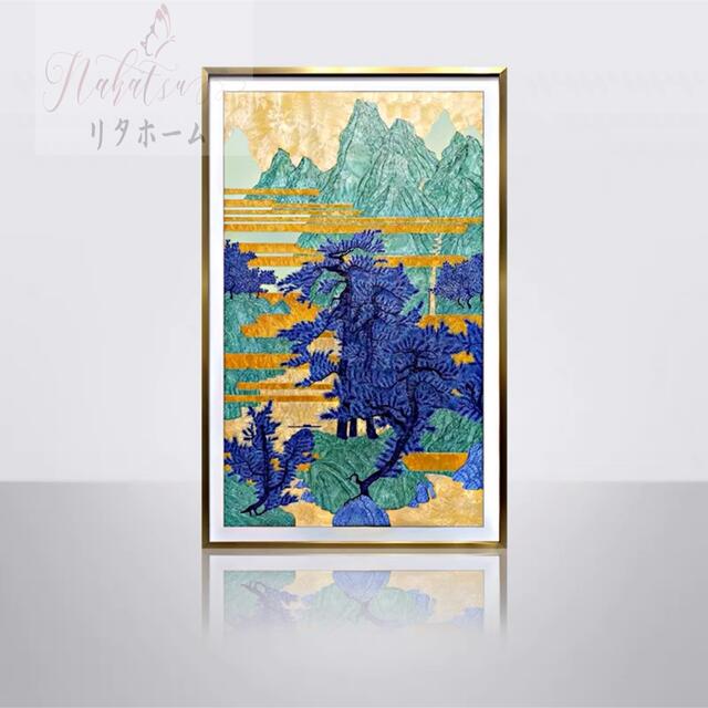 A055536ガラス琺瑯彩 エナメル工芸品 高級琺瑯飾り絵 玄関 壁掛け 手作り 琺瑯絵美術品