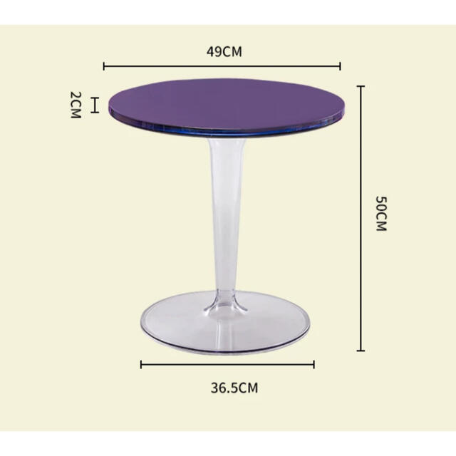 A011714高級アクリルサイドテーブル コンソールテーブル玄関テーブル 花台 電話台 [2]