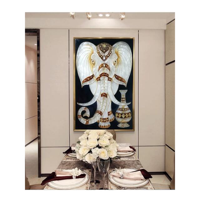 A055564ガラス琺瑯彩 エナメル工芸品 高級琺瑯飾り絵 玄関絵 壁掛け 琺瑯絵美術品