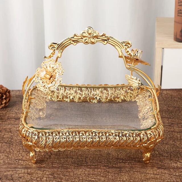 高級果物皿　盛り皿 お菓子皿、フルーツプレート 豪華 果物カゴ お菓子鉢