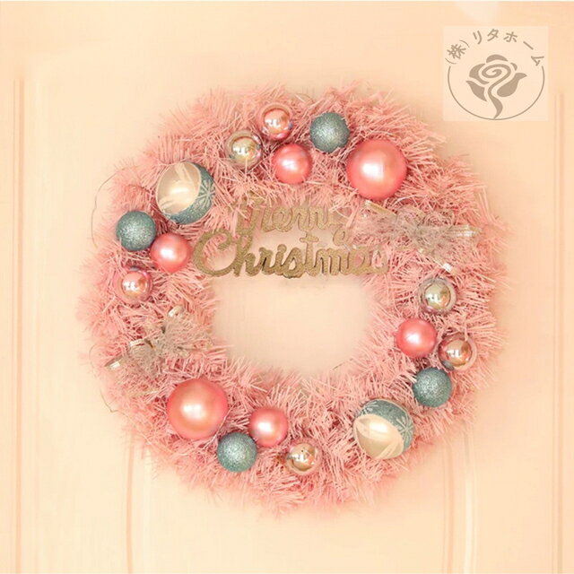 A055776クリスマスリース クリスマス花輪 ドアリース 壁飾り 人工造花 デラックスリース