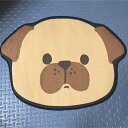 A055789ラグマット リビングマット 玄関マット カーペットお風呂マット パグ雑貨(3)