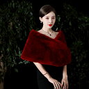 A055979ファーボレロ フェイクファー 結婚式 ポンチョ コート ストール毛皮風ケープ