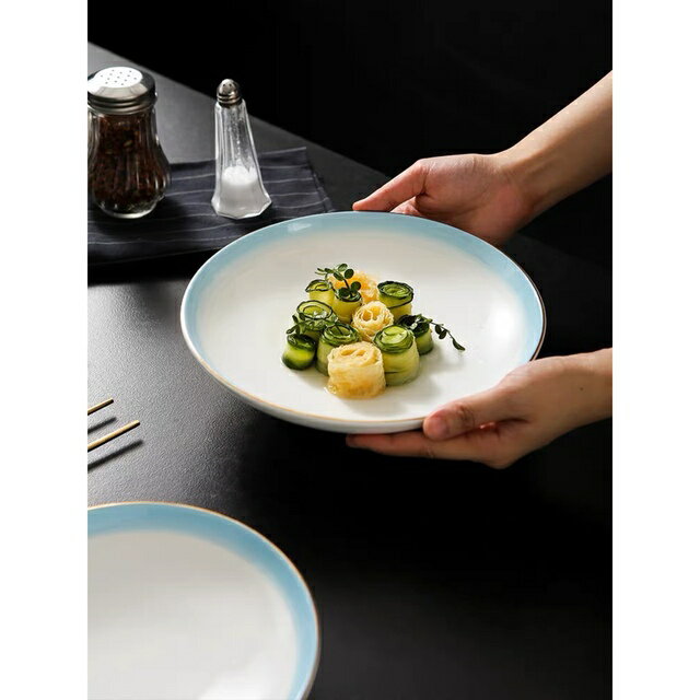 A056102大皿 取り皿 お皿プレート キッチン用品 カレー皿 パスタ皿 食器 食事 陶器 [2]