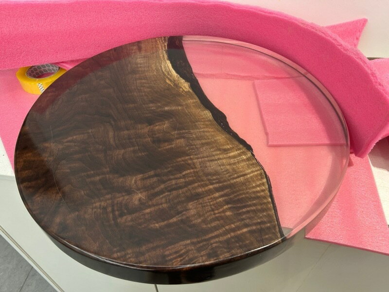 高級レジンテーブル ウッドリバーテーブル 樹脂テーブル ダイニングテーブル　 天然木テーブル リバーテーブル （幅65cm)一点だけ